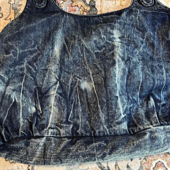 Y2k Rocker Acid Wash Large Tote Purse Punk Biker Early 2000s Affliction Style - Picture 9 of 9